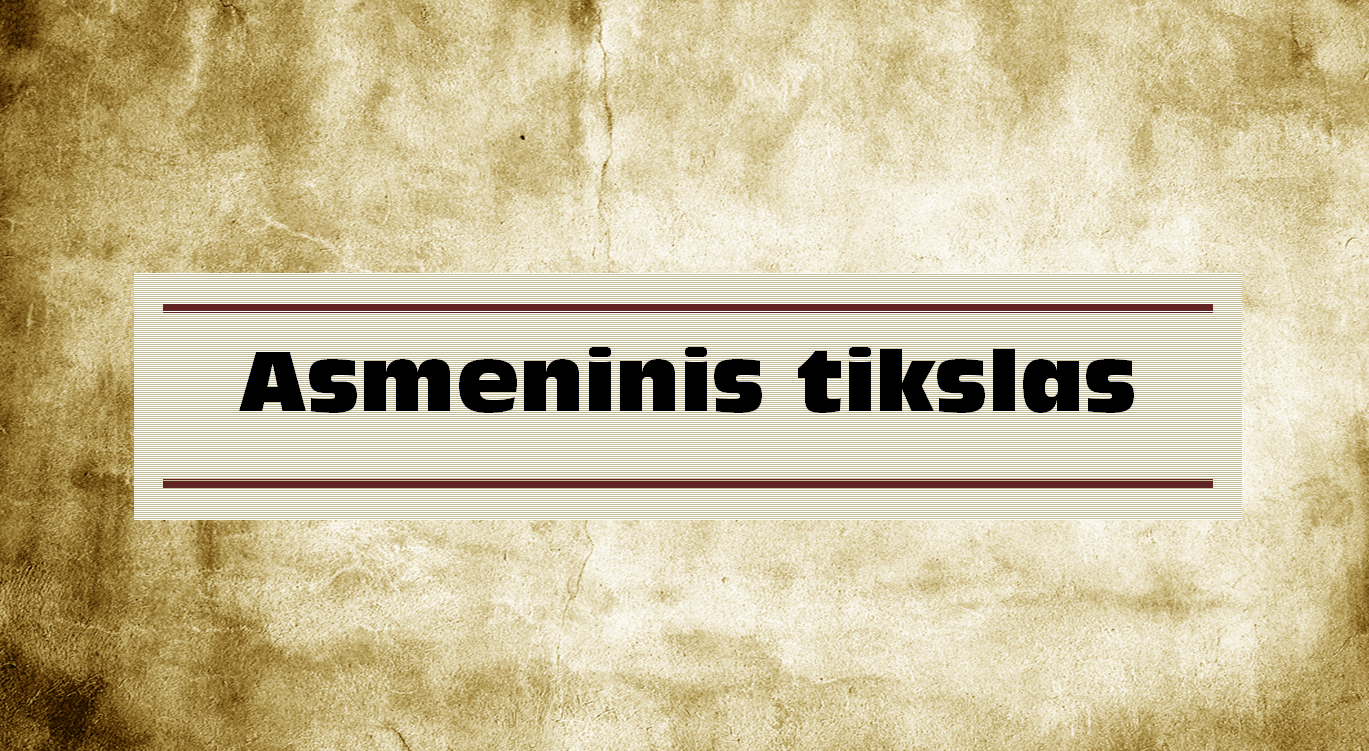 asmeninis tikslas